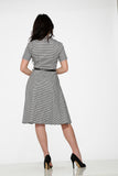 20200 Black White Gingham Swing Dress