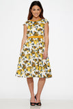 20280 Yellow Floral Dress