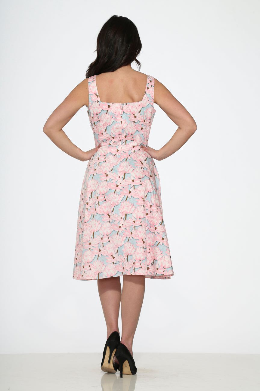 20370 Pink Floral Dress