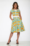 20380 Yellow Floral Dress