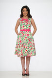 20540 Red Rose Floral Dress