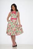 20540 Red Rose Floral Dress