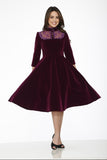20603 Purple Nightshade Velvet Dress