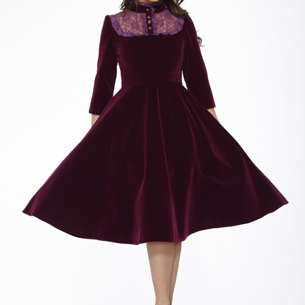 むらさき⭐︎kastane velour bell sleeve dress むらさき⭐︎kastane velour bell sleeve dress Kastane velour
