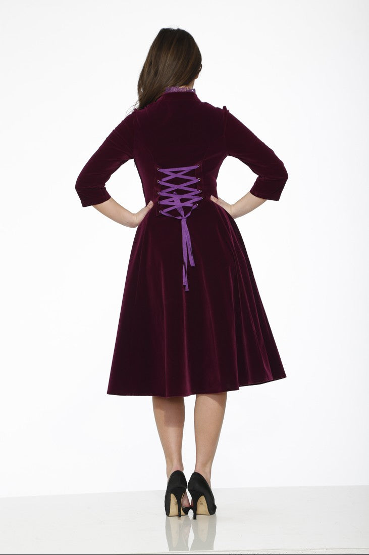 20603 Purple Nightshade Velvet Dress