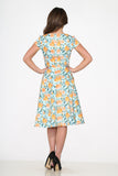 20850 Yellow Floral Swing Dress