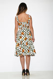 20940 White Black Polka Dot Swing Dress