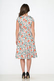 21670 Pink Floral Swing Dress