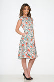 21670 Pink Floral Swing Dress