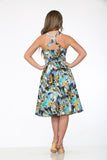 21860 Blue Paint Blush Swing Dress