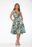 21860 Blue Paint Blush Swing Dress