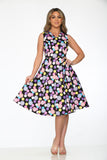 23630 Black Purple Dress