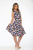 23630 Black Purple Dress