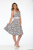 23980 Zebra Leopard Halter Dress