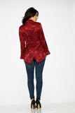 30131 Burgundy Brocade Jacket