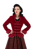 3034 Gloria Jacket in Red Velvet