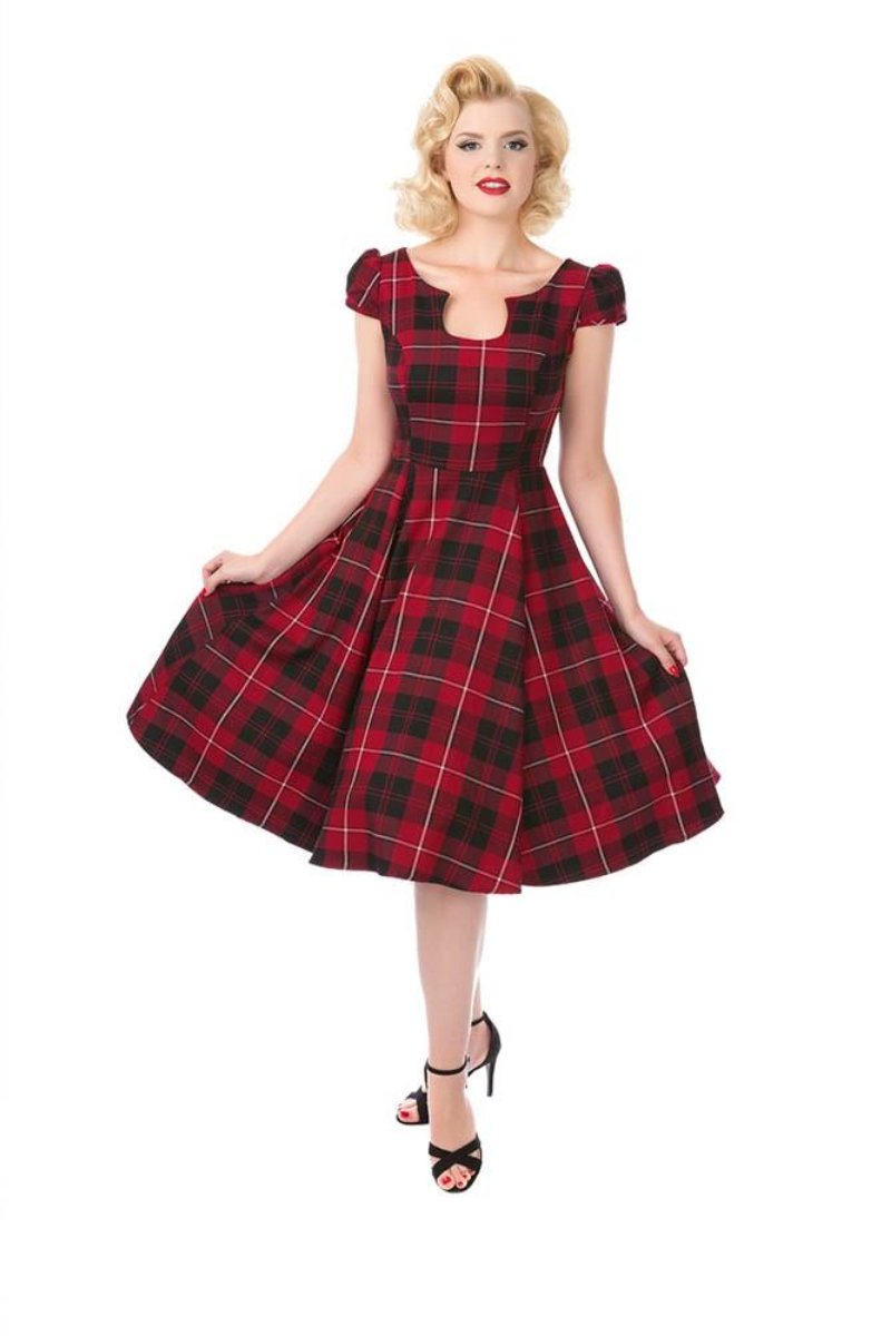 3109 Mad for Plaid Dress in Red