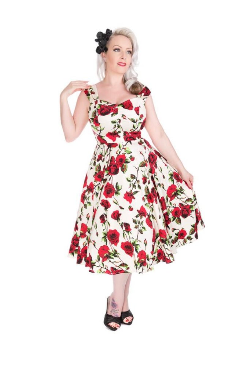 3205 Vintage Rose Swing Dress