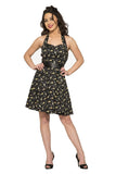 6376 Violin Vixen Mini Dress in Black