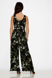 40240 Black Green Leaf Jumpsuit