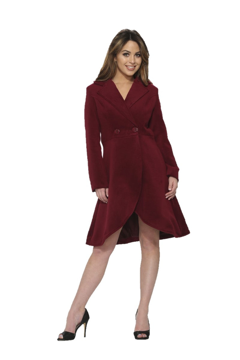 4124 Katherine Coat in Burgundy