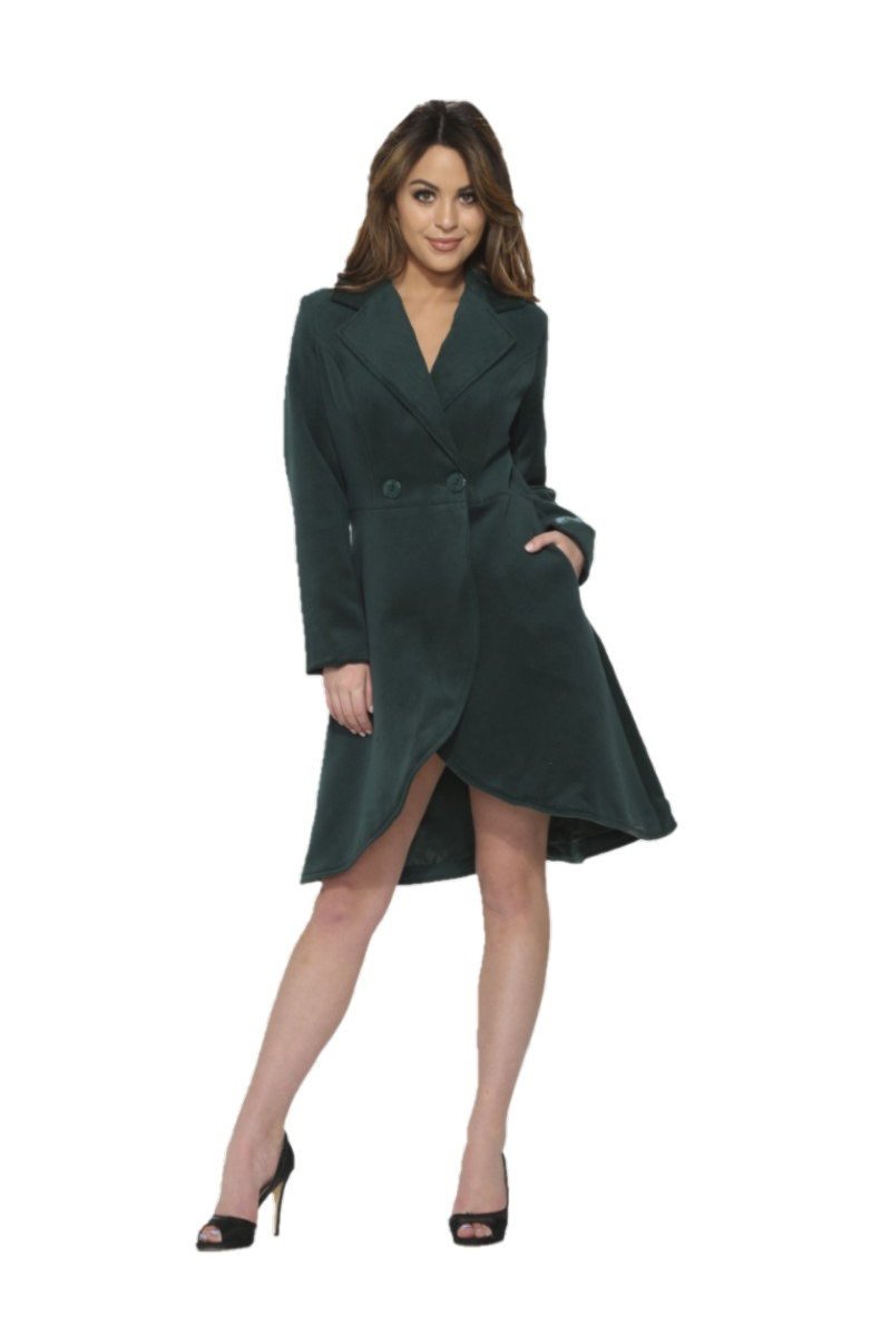 4124 Katherine Coat in Forest Green