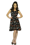 6672 Sunken Swallows Dress in Black
