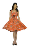 6672 Skull Baby Swing Dress in Hot Red