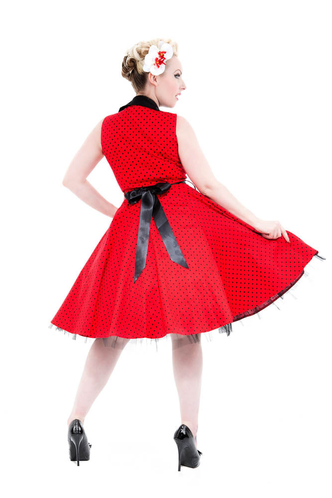 6875 Waitress Dress In Red US16 6875 Waitress Dress In Red US16