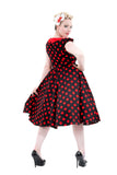 9060 Carla Dress in Red Dots