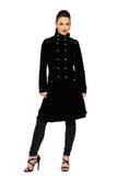 9190 Marcella Flared Velvet Coat