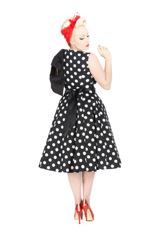 9354 Bolero Dress In Big Dots