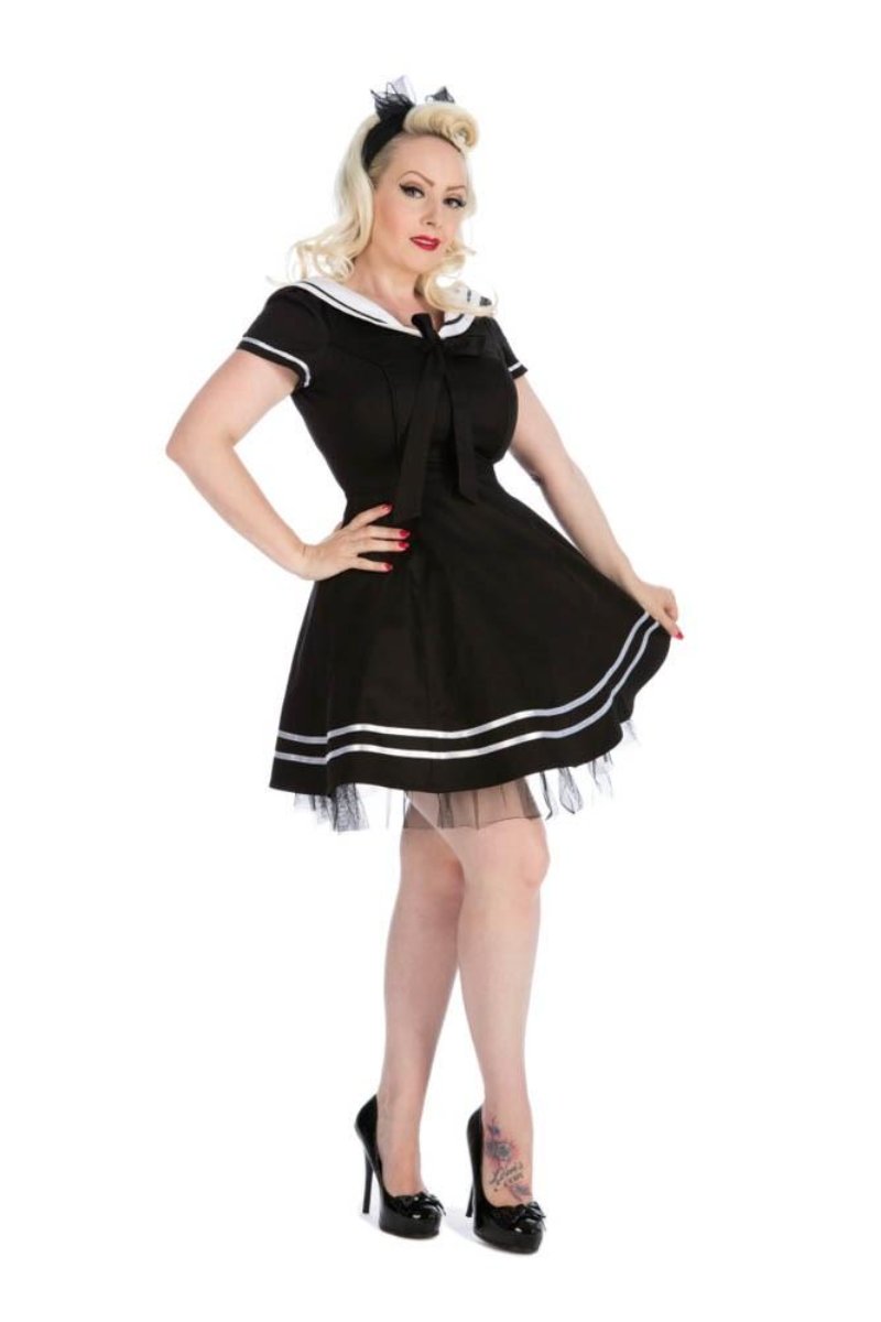 9453 Sailor Mini Dress in Black