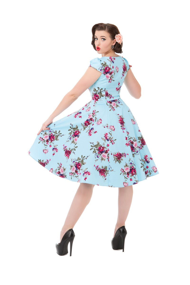 9836 Royal Ballet Swing Dress in Blue