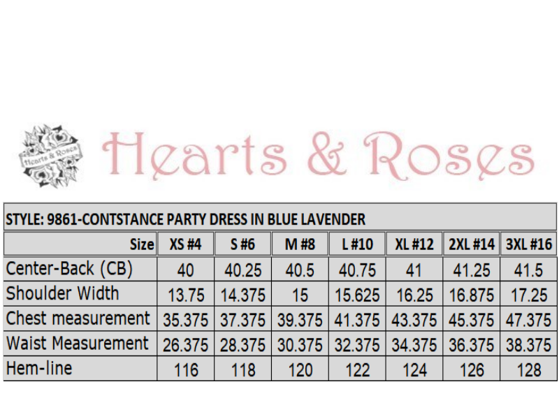 9861 Constance Party Dress in Blue Lavender