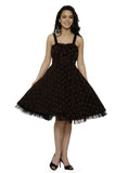 9978 Nikki Dress in Red Polka-dot