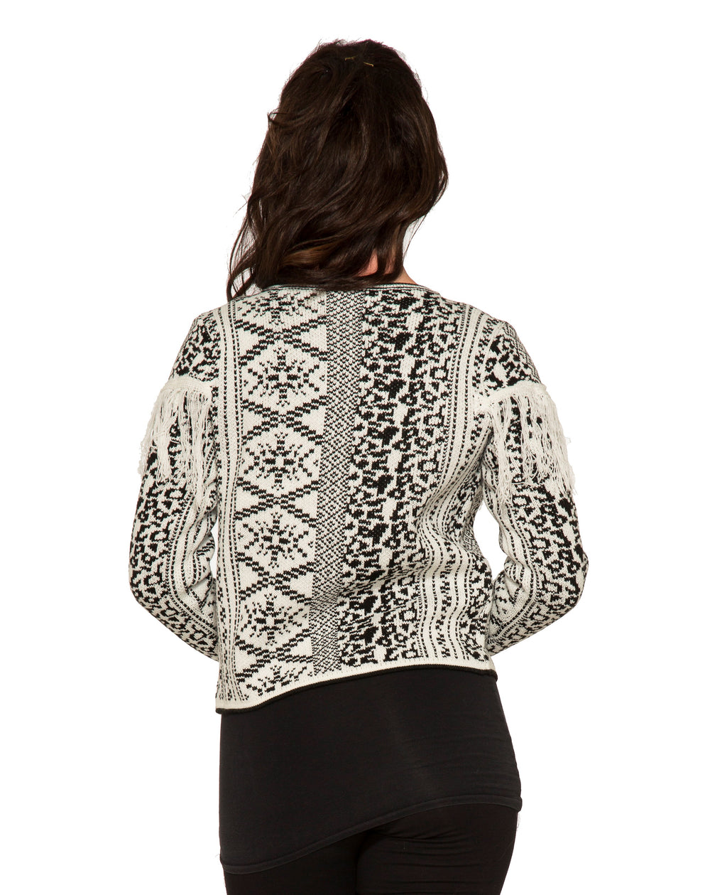 C6272 Snowy Fair Isle Sweater Jacket