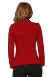 C6421 Red Zipper Jacket