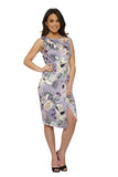 L020543 Purple Floral Dress