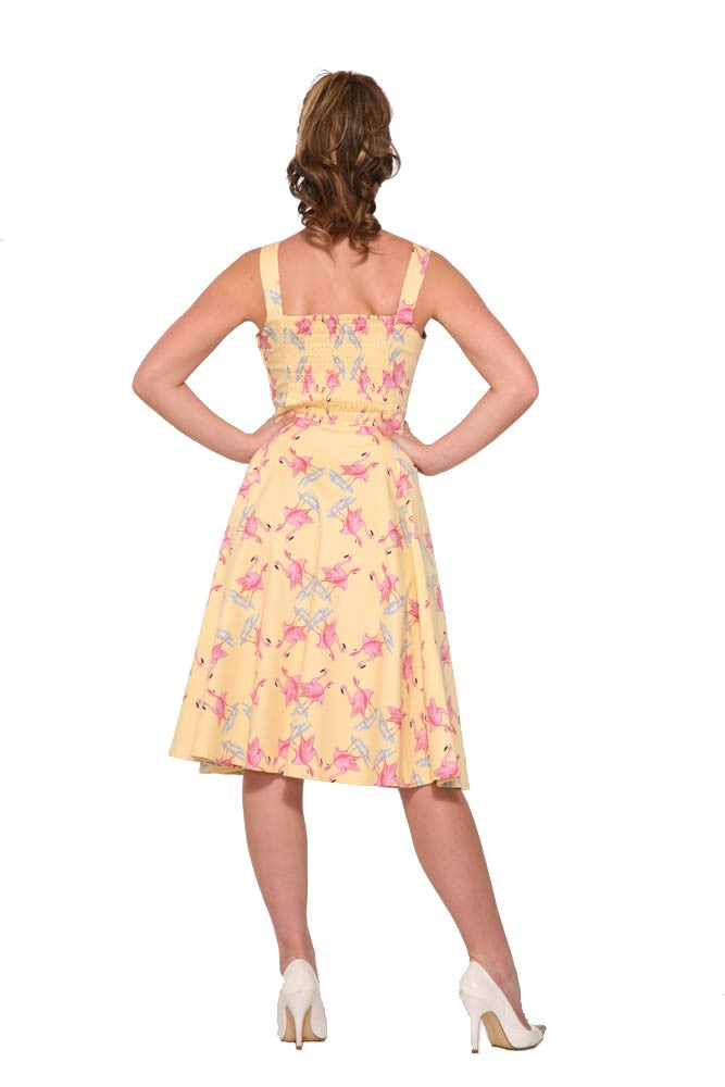 Pink flamingo sundress sales