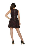 V020743 Purple Black Dress